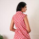 Strawberry button down cotton sleep wear