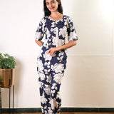 Navy maternity nursing sleep wear