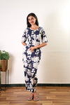 Navy maternity nursing sleep wear