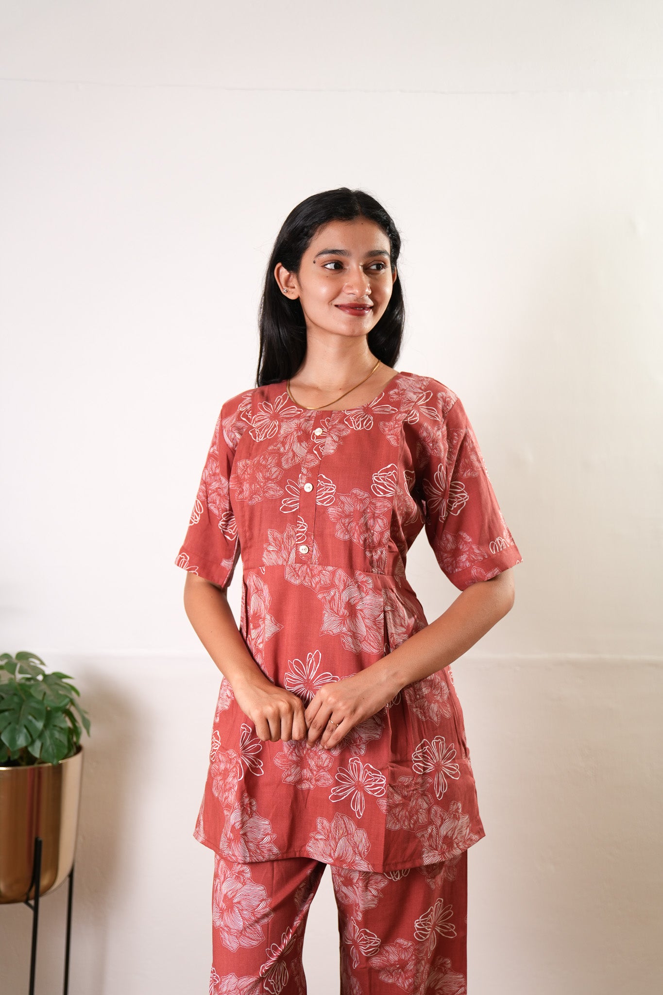 Mauve maternity nursing sleep wear