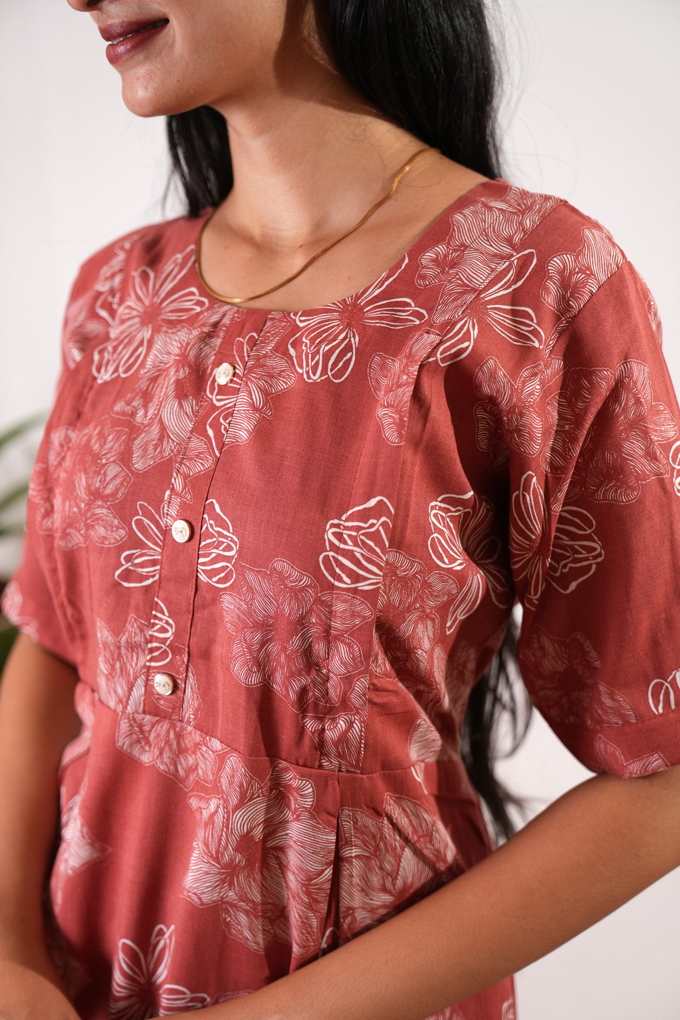 Mauve maternity nursing sleep wear