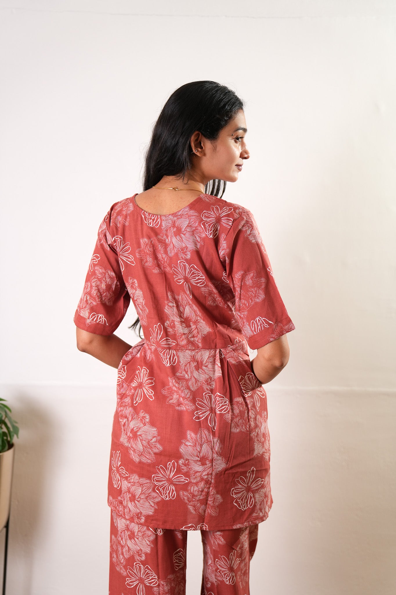 Mauve maternity nursing sleep wear