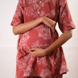 Mauve maternity nursing sleep wear