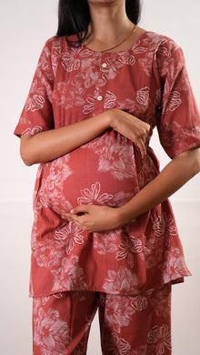 Mauve maternity nursing sleep wear