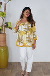 Tropical cotton short kurti