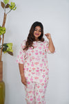 Pink chandelier cotton lounge-sleep wear