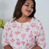 Pink chandelier cotton lounge-sleep wear