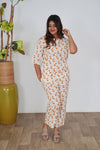 Orange giraffe cotton lounge-sleep wear