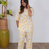 Yellow chandelier cotton lounge-sleep wear