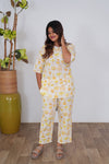 Yellow chandelier cotton lounge-sleep wear
