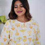 Yellow chandelier cotton lounge-sleep wear