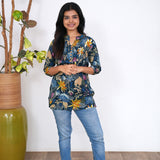 Multicoloured cotton short kurti