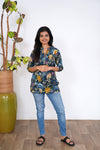 Multicoloured cotton short kurti