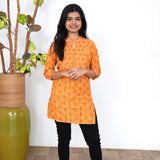 Caramel cotton short kurti