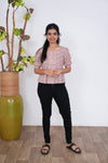 Pink paisley cotton top