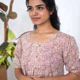 Pink paisley cotton top