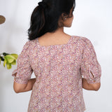 Pink paisley cotton top