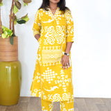 Mustard geometric co-ords set