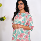 Pink roses cotton lounge-sleep wear