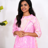 Pink marble cotton lounge-sleep wear