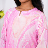 Pink marble cotton lounge-sleep wear