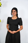 Black shimmer maternity nursing wear