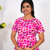Cluster floral maternity nursing wear