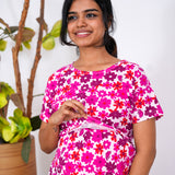 Cluster floral maternity nursing wear