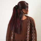 Chocolate mul chanderi suit set