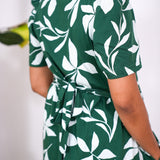 Bottle green floral maternity nursing wear