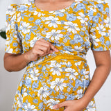 Mustard poppy maternity nursing wear