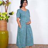Olive green dahlia maternity nursing wear