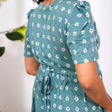 Olive green dahlia maternity nursing wear