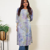 Lavender mul chanderi kurta