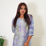 Lavender mul chanderi kurta