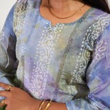 Lavender mul chanderi kurta