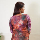 Orange mul chanderi kurta