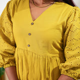 Turmeric cotton midi dress