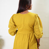 Turmeric cotton midi dress