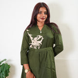 Fern silk midi dress