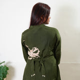 Fern silk midi dress