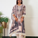 Powder pink silk suit set