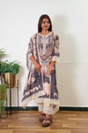 Powder pink silk suit set
