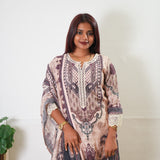 Powder pink silk suit set