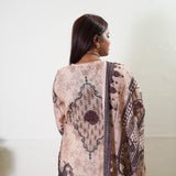 Powder pink silk suit set