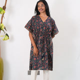 Hibiscus cotton short kaftan