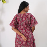 Pomegranate cotton short kaftan