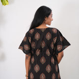 Black butta cotton kaftan