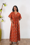 Tomato cotton kaftan
