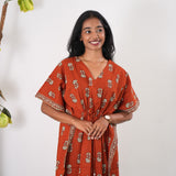 Tomato cotton kaftan